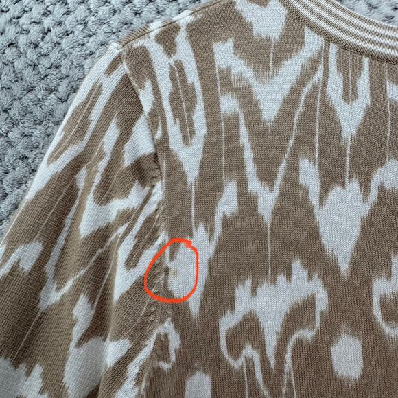 Chicos Sweater Womens 1 M/8 Brown Knit Tunic V-Neck Long Sleeve Soft Stretchy - Picture 8 of 12